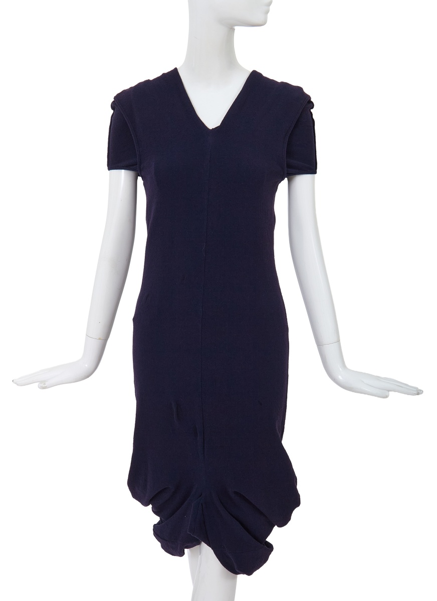 A Comme des Gar&ccedil;ons navy wool-blend dress, 'Body Meets Dress - Dress Meets Body' collection, Spring-Summer 1997
