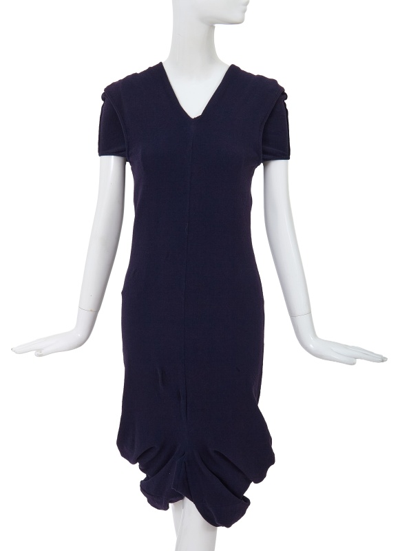 A Comme des Gar&ccedil;ons navy wool-blend dress, 'Body Meets Dress - Dress Meets Body' collection, Spring-Summer 1997