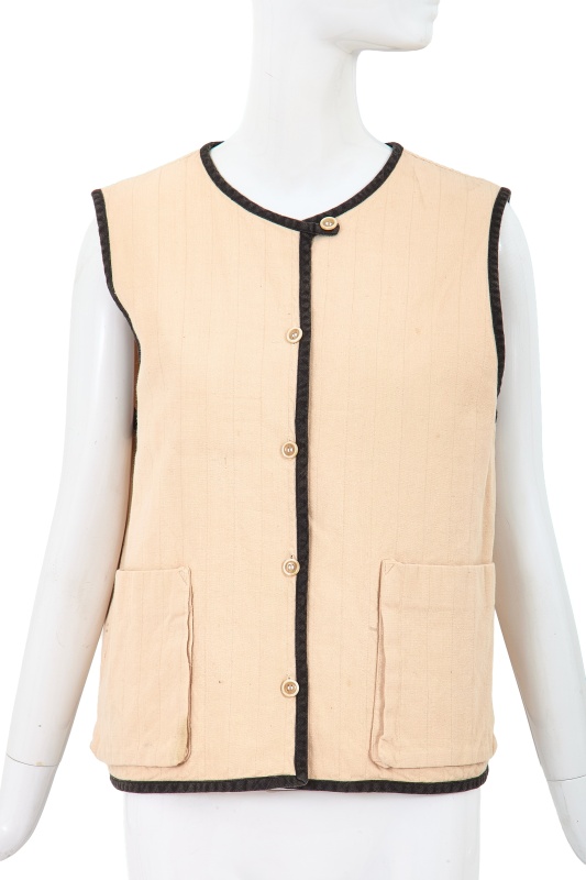 A Comme des Gar&ccedil;ons ecru cotton waistcoat, 1970s