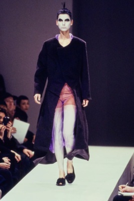 A Comme des Gar&ccedil;ons grey alpaca-wool blend coat, 'Adult Punk' collection, Autumn-Winter 1997-98 - 2
