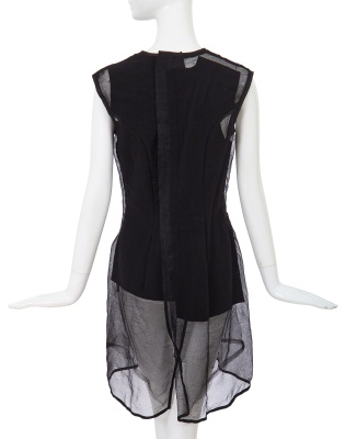A Comme des Gar&ccedil;ons beaded black wool and mesh dress, 'Adult Punk' collection, Autumn-Winter 1997-98 - 4