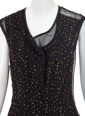 A Comme des Gar&ccedil;ons beaded black wool and mesh dress, 'Adult Punk' collection, Autumn-Winter 1997-98 - 5