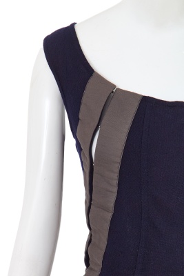A Comme des Gar&ccedil;ons striped blue and navy cashmere dress, 'Fusion' collection, Autumn-Winter 1998-99 - 5
