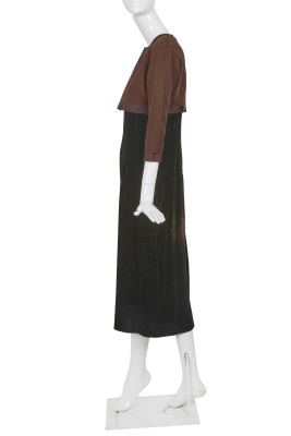 A Comme des Gar&ccedil;ons brown dress and jacket, 'New Essential' collection, Spring-Summer 1999 - 3
