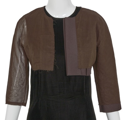 A Comme des Gar&ccedil;ons brown dress and jacket, 'New Essential' collection, Spring-Summer 1999 - 5