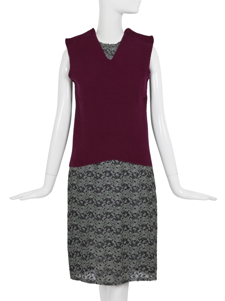 A Comme des Gar&ccedil;ons wool and lace dress, 'New Essential' collection, Spring-Summer 1999