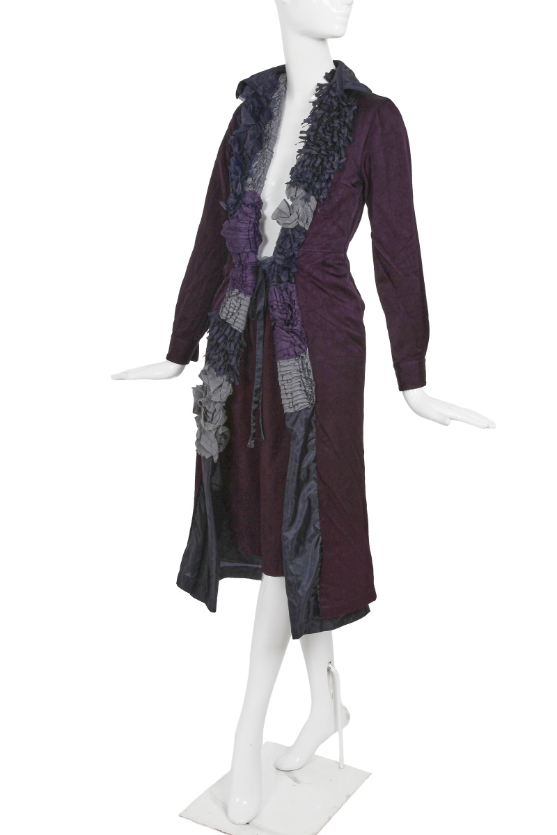 A Comme des Gar&ccedil;ons garment-dyed purple gabardine ensemble, 'Coercion' collection, Spring-Summer 2000