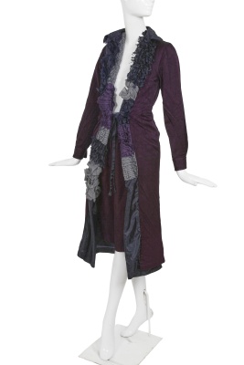 A Comme des Gar&ccedil;ons garment-dyed purple gabardine ensemble, 'Coercion' collection, Spring-Summer 2000