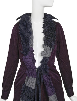 A Comme des Gar&ccedil;ons garment-dyed purple gabardine ensemble, 'Coercion' collection, Spring-Summer 2000 - 6