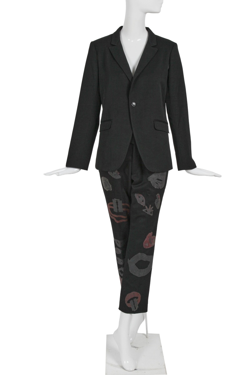 A Comme des Gar&ccedil;ons black gabardine suit, 'Hard and Forceful (Energy)' collection, Autumn-Winter 2000-01