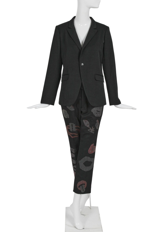 A Comme des Gar&ccedil;ons black gabardine suit, 'Hard and Forceful (Energy)' collection, Autumn-Winter 2000-01