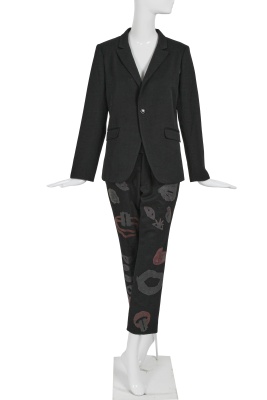 A Comme des Gar&ccedil;ons black gabardine suit, 'Hard and Forceful (Energy)' collection, Autumn-Winter 2000-01