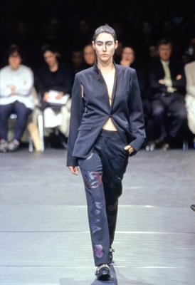 A Comme des Gar&ccedil;ons black gabardine suit, 'Hard and Forceful (Energy)' collection, Autumn-Winter 2000-01 - 2
