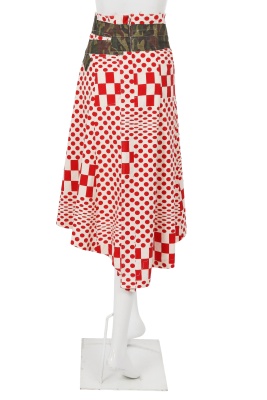 A Comme des Gar&ccedil;ons red and white printed suit, 'Optical Shock (Volume)' collection, Spring-Summer 2001 - 9