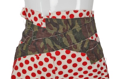 A Comme des Gar&ccedil;ons red and white printed suit, 'Optical Shock (Volume)' collection, Spring-Summer 2001 - 10