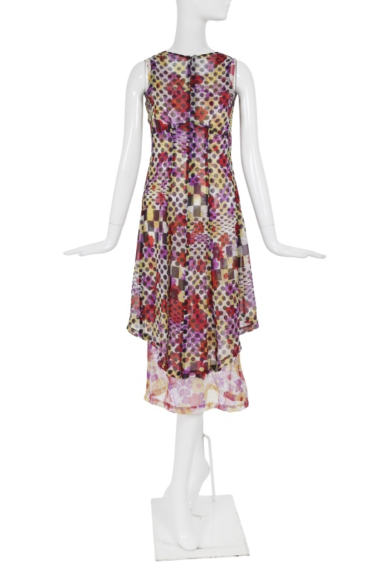 A Comme des Gar&ccedil;ons printed silk chiffon dress, 'Optical Shock (Volume)' collection, Spring-Summer 2001