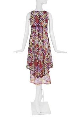 A Comme des Gar&ccedil;ons printed silk chiffon dress, 'Optical Shock (Volume)' collection, Spring-Summer 2001