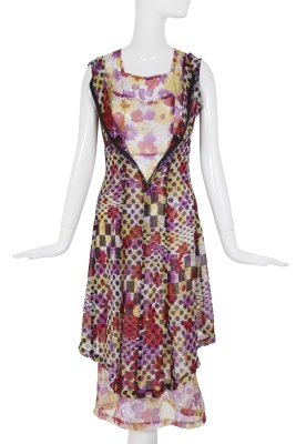 A Comme des Gar&ccedil;ons printed silk chiffon dress, 'Optical Shock (Volume)' collection, Spring-Summer 2001 - 3