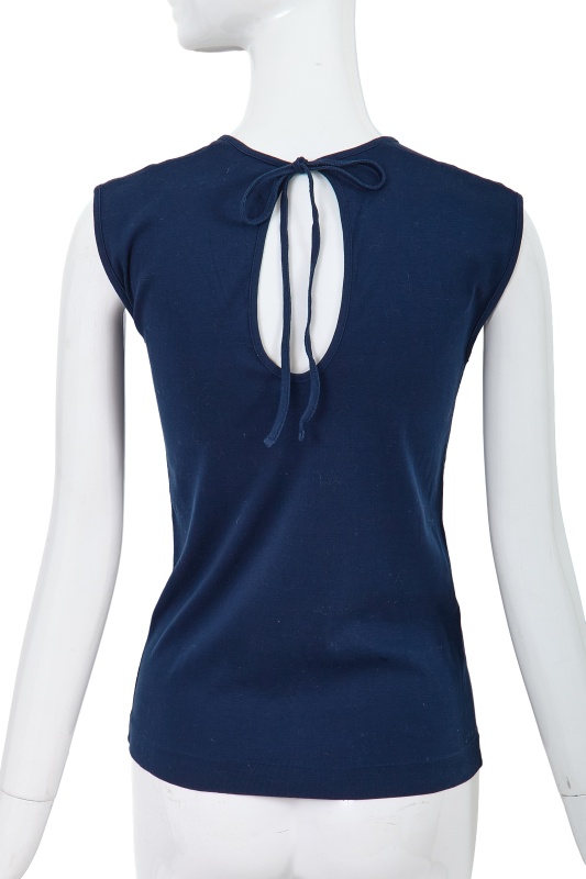 A Comme des Gar&ccedil;ons blue cotton jersey top, 1970s