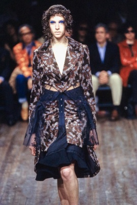 A Comme des Gar&ccedil;ons velvet, tulle and wool ensemble, 'Beyond Taboo' collection, Autumn-Winter 2001-02 - 2