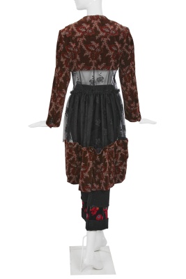 A Comme des Gar&ccedil;ons velvet, tulle and wool ensemble, 'Beyond Taboo' collection, Autumn-Winter 2001-02 - 4