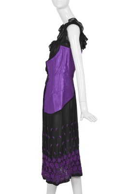 A Comme des Gar&ccedil;ons embroidered black cr&ecirc;pe georgette dress, 'Beyond Taboo' collection, Autumn-Winter 2001-02 - 3