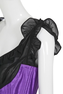 A Comme des Gar&ccedil;ons embroidered black cr&ecirc;pe georgette dress, 'Beyond Taboo' collection, Autumn-Winter 2001-02 - 5