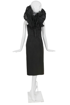 A Comme des Gar&ccedil;ons ruffled black dress, 'Ethnic Couture (White)' collection, Spring-Summer 2002