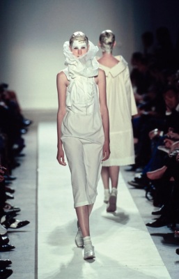 A Comme des Gar&ccedil;ons ruffled black dress, 'Ethnic Couture (White)' collection, Spring-Summer 2002 - 2