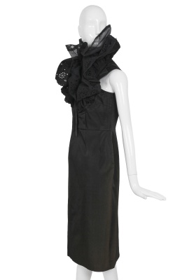 A Comme des Gar&ccedil;ons ruffled black dress, 'Ethnic Couture (White)' collection, Spring-Summer 2002 - 3