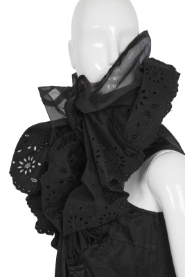 A Comme des Gar&ccedil;ons ruffled black dress, 'Ethnic Couture (White)' collection, Spring-Summer 2002 - 6