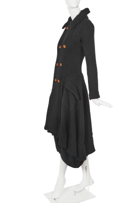 A Comme des Gar&ccedil;ons black knitted wool double-breasted coat-dress, 'Free Knitting (Freedom of Knits)' collection, Autumn-Winter 2002-03 - 3