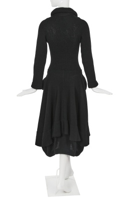 A Comme des Gar&ccedil;ons black knitted wool double-breasted coat-dress, 'Free Knitting (Freedom of Knits)' collection, Autumn-Winter 2002-03 - 4