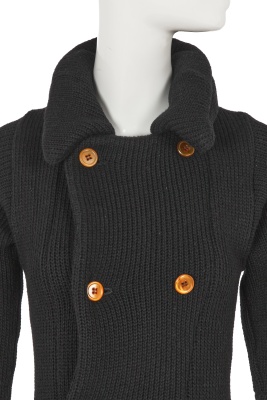 A Comme des Gar&ccedil;ons black knitted wool double-breasted coat-dress, 'Free Knitting (Freedom of Knits)' collection, Autumn-Winter 2002-03 - 5