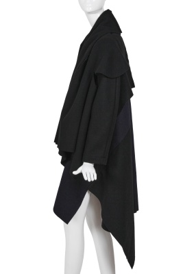 A Comme des Gar&ccedil;ons blue and black felted wool coat, 'Square' collection, Autumn-Winter 2003-04 - 2
