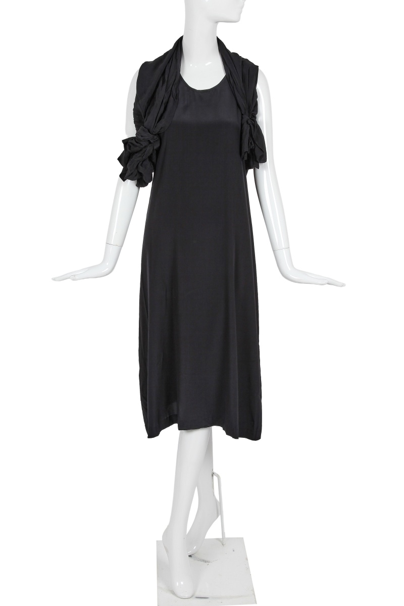 A Comme des Gar&ccedil;ons black silk dress, 'Square' collection, Autumn-Winter 2003-04