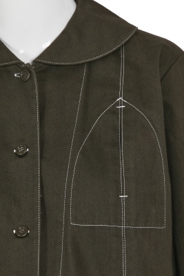 A Comme des Gar&ccedil;ons green and grey cotton ensemble, circa 1980 - 5