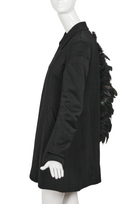 A Comme des Gar&ccedil;ons feather-embellished black coat, 'Dark Romance, Witch' collection, Autumn-Winter 2004-05 - 2