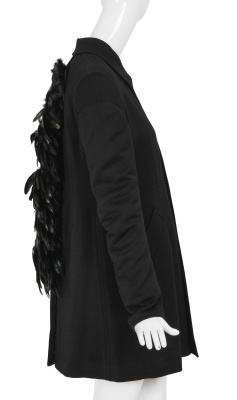 A Comme des Gar&ccedil;ons feather-embellished black coat, 'Dark Romance, Witch' collection, Autumn-Winter 2004-05 - 5