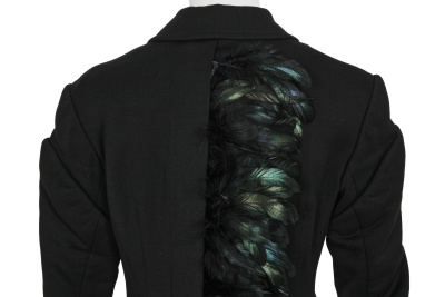 A Comme des Gar&ccedil;ons feather-embellished black coat, 'Dark Romance, Witch' collection, Autumn-Winter 2004-05 - 6