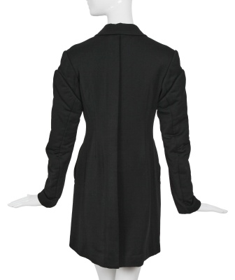 A Comme des Gar&ccedil;ons feather-embellished black coat, 'Dark Romance, Witch' collection, Autumn-Winter 2004-05 - 9
