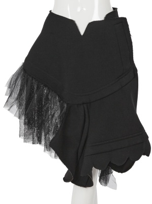 A Comme des Gar&ccedil;ons black leather and wool ensemble, 'Ballerina Motorbike' collection, Spring-Summer 2005 - 9