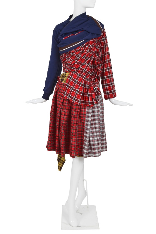 A Comme des Gar&ccedil;ons multi-tartan ensemble, 'Lost Empire' collection, Spring-Summer 2006