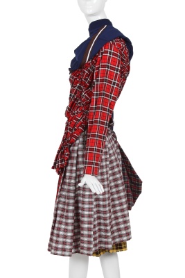 A Comme des Gar&ccedil;ons multi-tartan ensemble, 'Lost Empire' collection, Spring-Summer 2006 - 3
