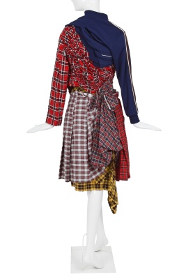 A Comme des Gar&ccedil;ons multi-tartan ensemble, 'Lost Empire' collection, Spring-Summer 2006 - 4