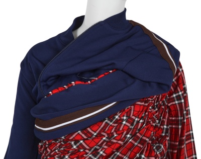 A Comme des Gar&ccedil;ons multi-tartan ensemble, 'Lost Empire' collection, Spring-Summer 2006 - 7