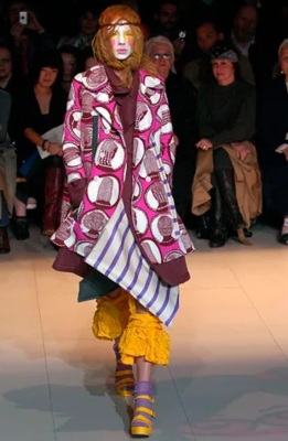 A Comme des Gar&ccedil;ons brown and pink ensemble, 'Cacophony' collection, Spring-Summer 2008 - 2