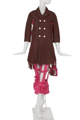 A Comme des Gar&ccedil;ons brown and pink ensemble, 'Cacophony' collection, Spring-Summer 2008 - 7