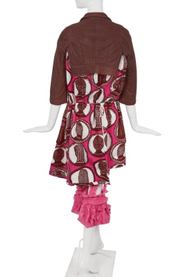 A Comme des Gar&ccedil;ons brown and pink ensemble, 'Cacophony' collection, Spring-Summer 2008 - 8
