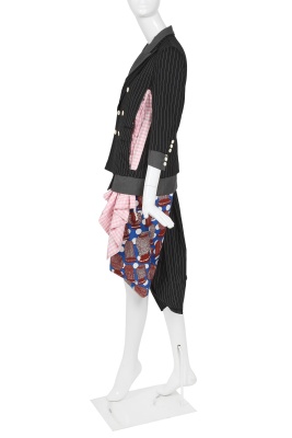 A Comme des Gar&ccedil;ons pinstriped wool and African hairstyle print suit, 'Cacophony' collection, Spring-Summer 2008 - 3